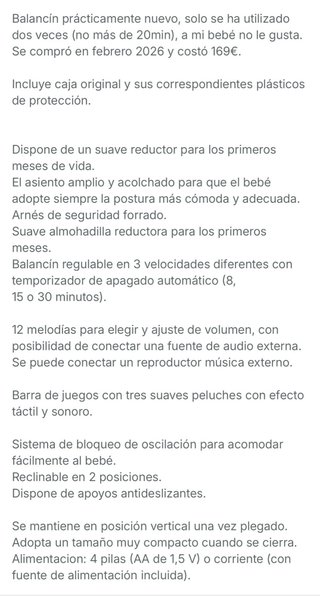 Columpio Inglesina Wave