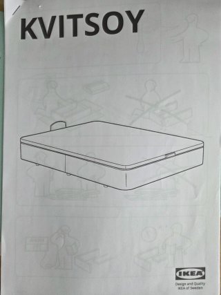 Cama abatible Kvisoy Ikea. Muy espacioso.
