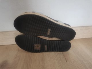 Sandalias plataforma azul claro talla 40