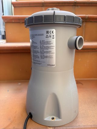 Bomba Filtro Piscina Gris y Azul