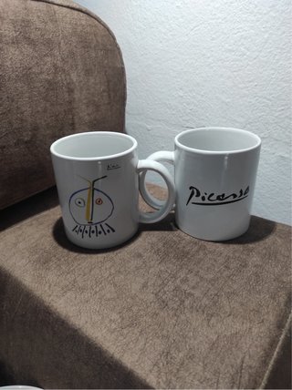 7 Tazas de cerámica con dibujos Picasso
