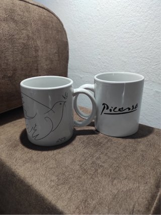 7 Tazas de cerámica con dibujos Picasso