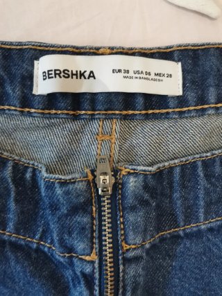 Falda Short Vaquera Bershka Talla 38