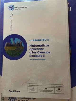 Matemáticas aplicadas a las Ciencias Sociales I...