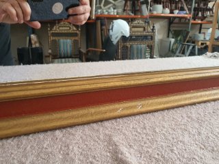 Espejo Antiguo Grande Madera y Cristal