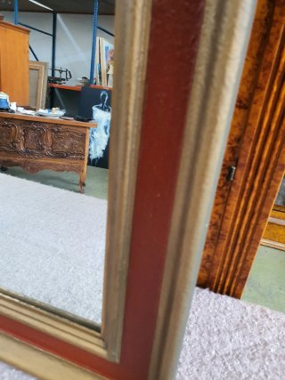 Espejo Antiguo Grande Madera y Cristal