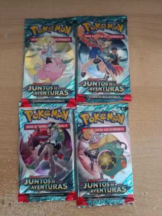 Pack 4 Sobres Pokémon - Juntos de Aventuras 🇪🇸