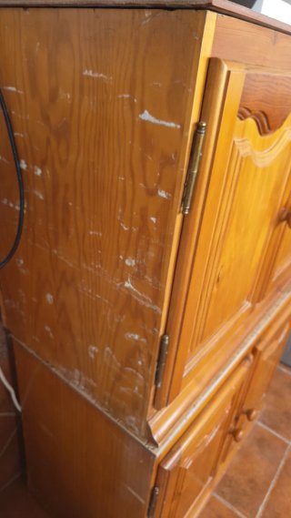 Alacena de pino 4 puertas 2 piezas