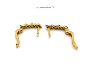 pendientes oro 18k con piedra con circonita