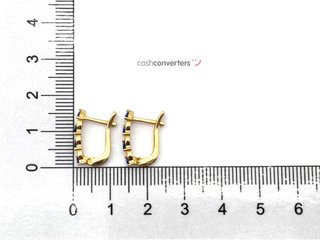 pendientes oro 18k con piedra con circonita
