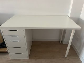Escritorio Blanco Ikea con Cajonera
