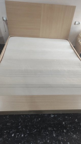 Cama Matrimonio Madera Clara
