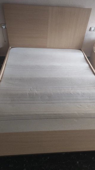Cama Matrimonio Madera Clara
