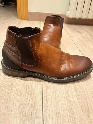 Botines Chelsea Piel AM Talla 43 Marrón