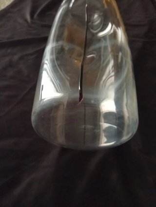 Vaso Barbini Murano in vetro trasparente