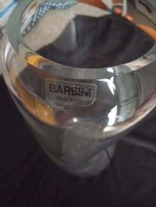 Vaso Barbini Murano in vetro trasparente