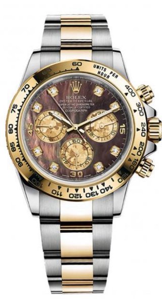 Rolex Daytona Oro y Acero Diamantes AA+