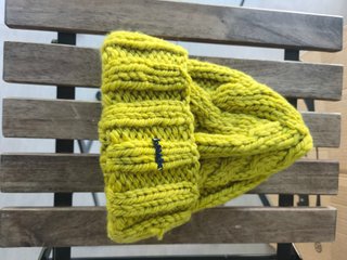Gorro lana mujer amarillo verde