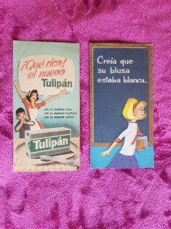 Publicidad antigua lote de folletos y cristal