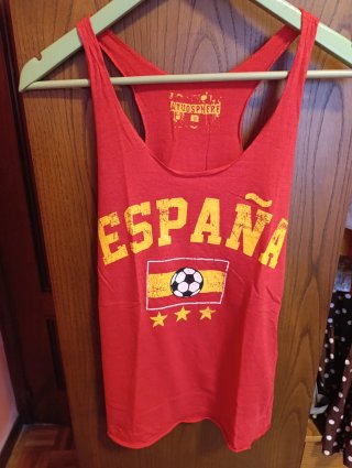 Camiseta España sin mangas roja