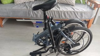 Bicicleta pieghevole Oxylane grigia