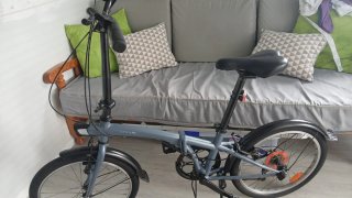 Bicicleta pieghevole Oxylane grigia