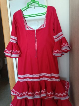Traje Flamenca Corto Rojo