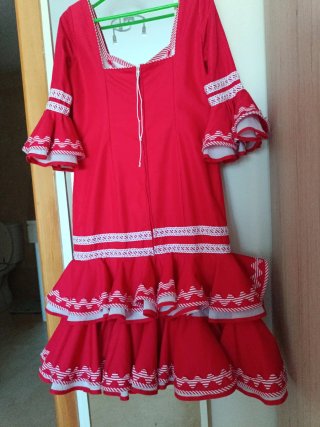 Traje Flamenca Corto Rojo