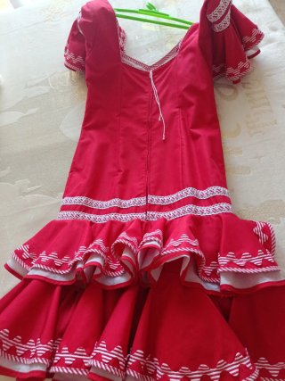 Traje Flamenca Corto Rojo