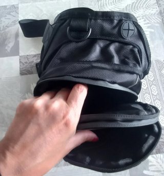 Riñonera pernera Moto/Bici Negra