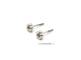pendientes oro 18k con piedra con circonita