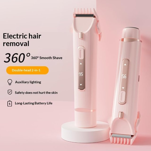 Rasoio Elettrico Donna 2 in 1 Rosa/Bianco