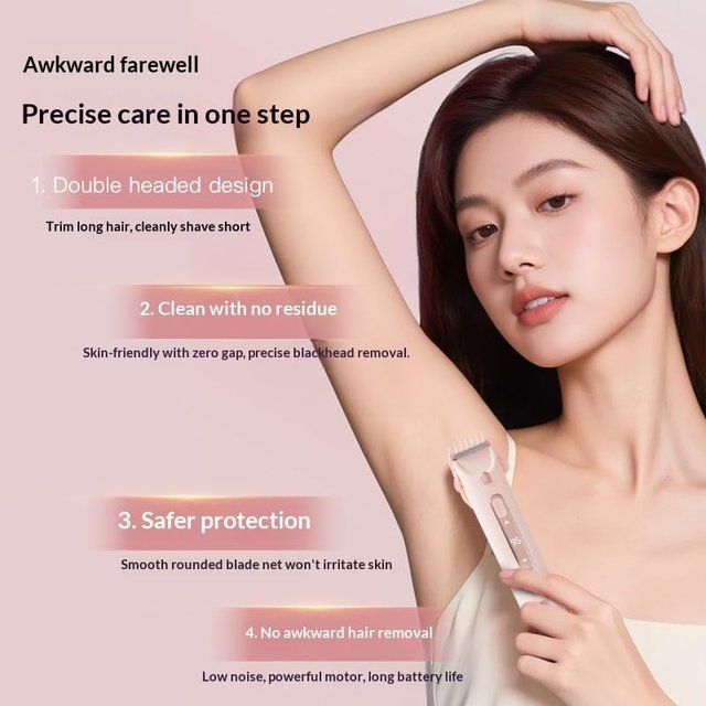 Rasoio Elettrico Donna 2 in 1 Rosa/Bianco