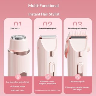 Afeitadora Eléctrica Mujer 2 en 1 Rosa/Blanca