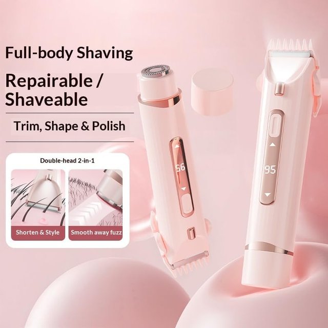 Rasoio Elettrico Donna 2 in 1 Rosa/Bianco