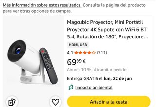 Proyector MAGCUBIC Multimedia HDMI WiFi