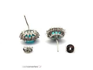 pendientes plata 925mm con piedra con circonita