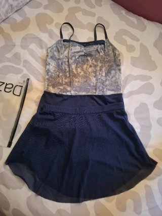 Maillot y falda patinaje/danza