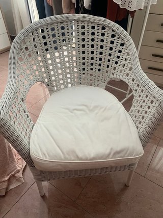 Asiento con cojín de mimbre, Ikea