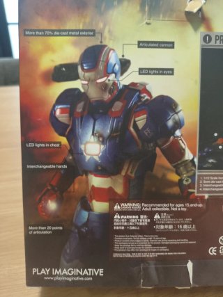 Iron Patriot 1/12 Super Alloy, Marvel Figura