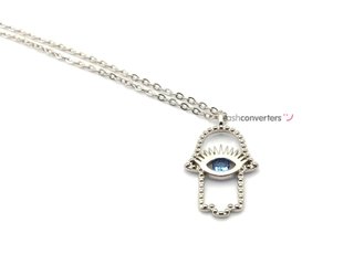 gargantilla plata 925mm con piedra con circonita 22cm