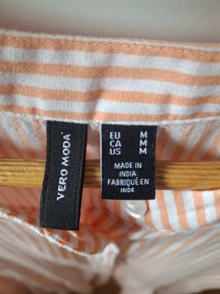 Vestido Naranja y Blanco Rayas
