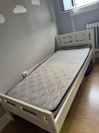 Cama infantil de transición blanca
