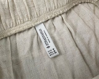 Falda larga beige Stradivarius