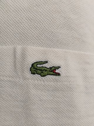 Camisa Lacoste Beige Manga Corta Talla L