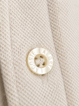 Camisa Lacoste Beige Manga Corta Talla L