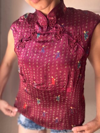 Top Seda Vintage Oriental Talla M/L