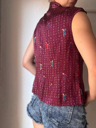 Top Seda Vintage Oriental Talla M/L