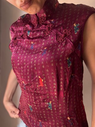 Top Seda Vintage Oriental Talla M/L