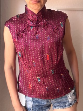 Top Seda Vintage Oriental Talla M/L